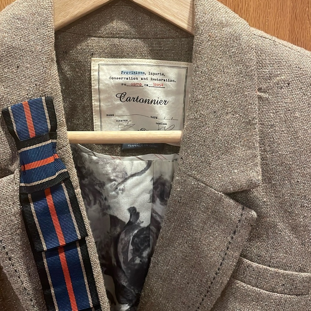 Anthropologie Cartonnier Frontrunner Equestrian Detailed Tweed Blazer 12 - Picture 7 of 12